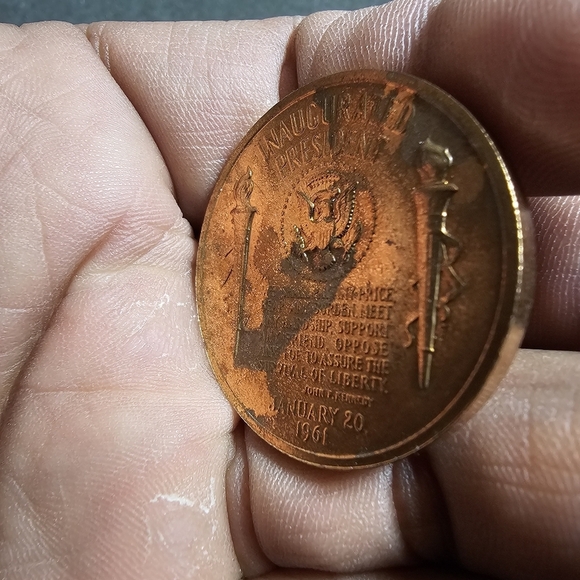 John F Kennedy JFK 1961 Inauguration Token Medal Commemorative Coin US President - Picture 6 of 7